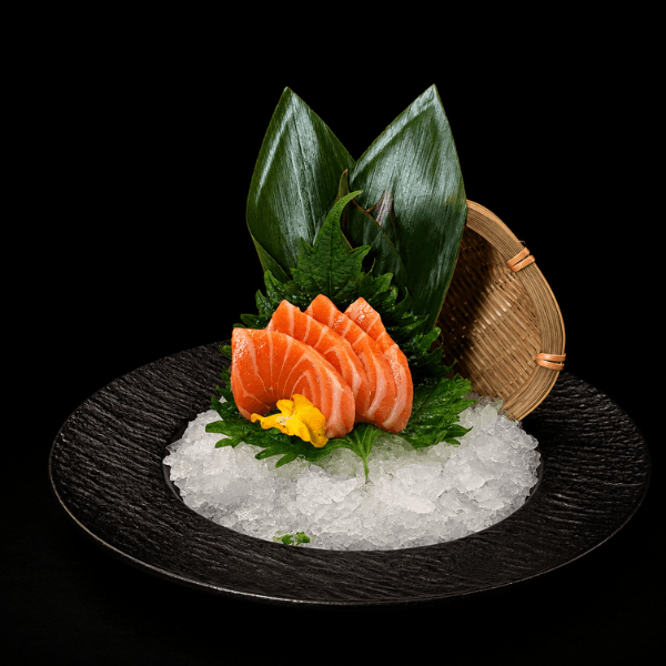Imagem do menu S48. Sashimi de salmão