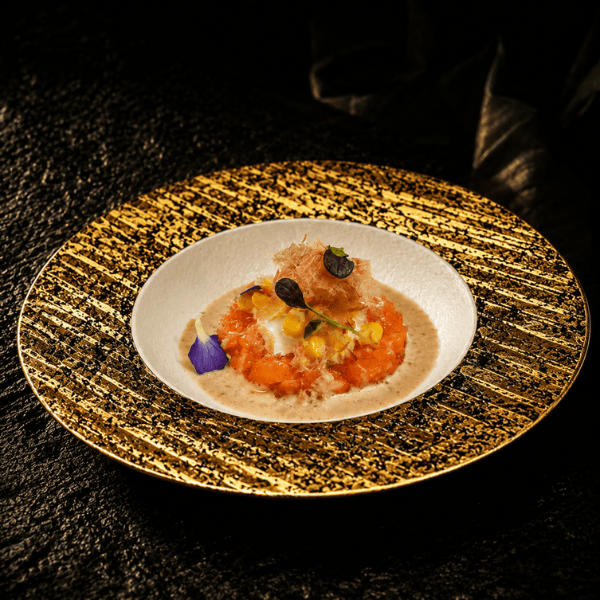 Imagem do menu T72. Tártaro de salmão sésamo